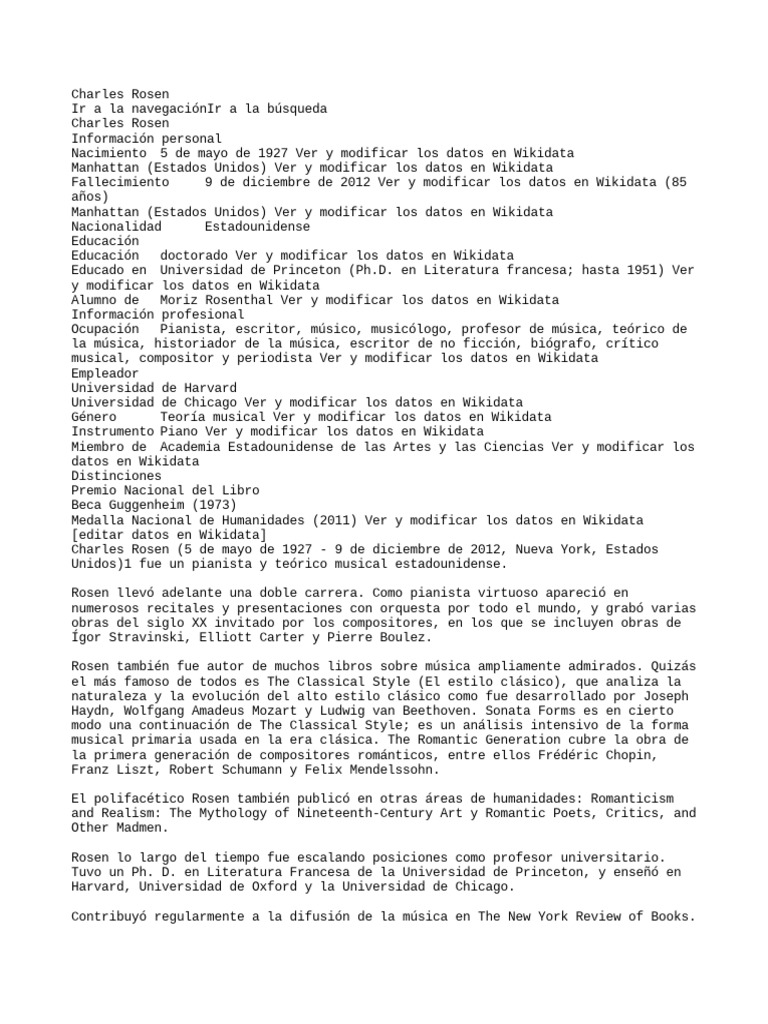Charles Rosen | PDF