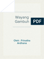 Ringkasan Informasi Tentang Wayang Gambuh