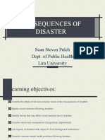 Consequences of Disaster: Sean Steven Puleh Dept. of Public Health Lira University
