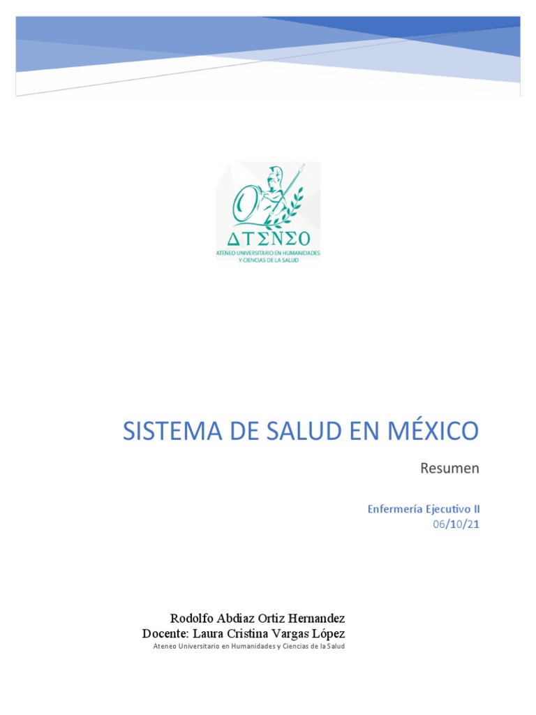 Sistema de Salud en México: Estructura y Cobertura | PDF | Programas ...