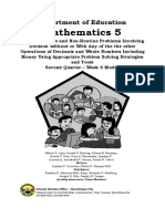Mathematics 5: Department of Education