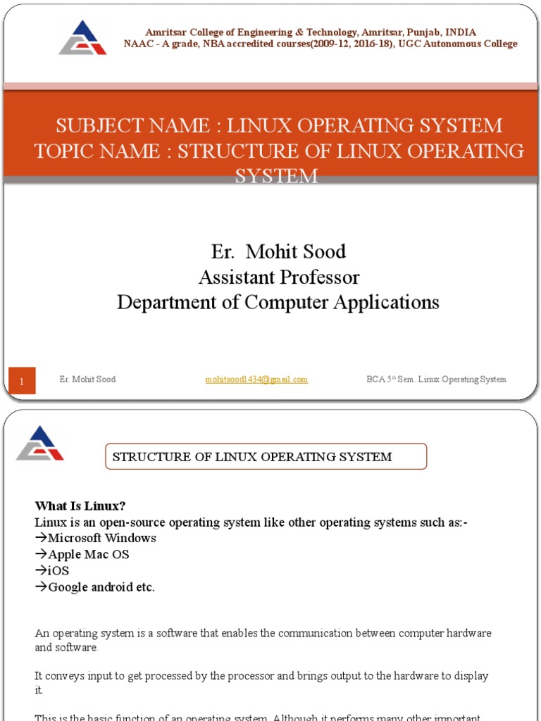 Structure of Linux OS | PDF | Operating System | Kernel (Operating System)