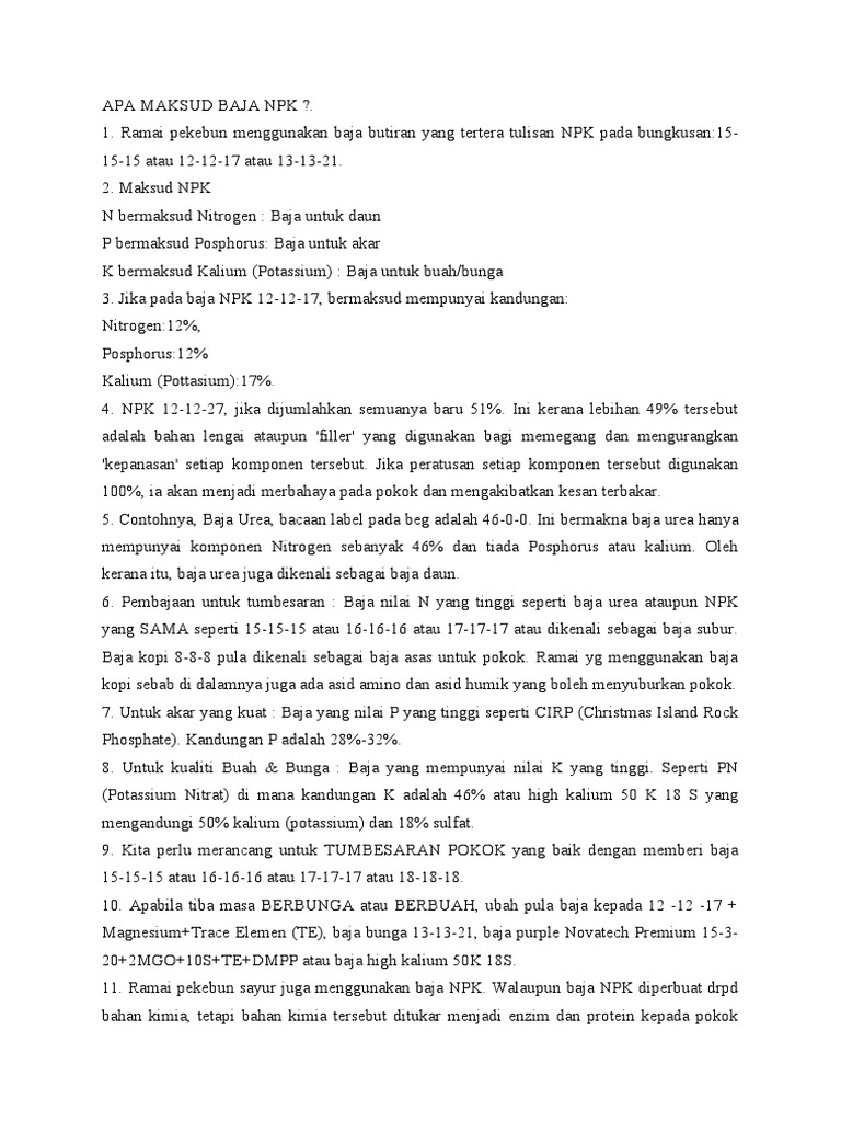 Apa Maksud Baja NPK PDF