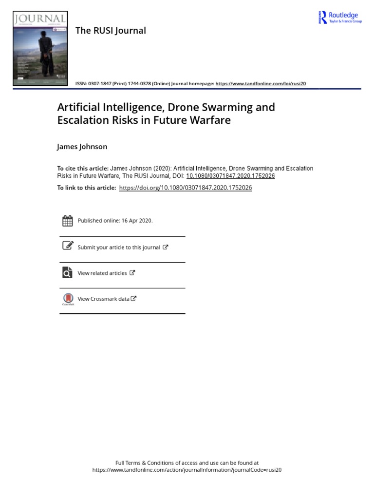 Artificial Intelligence Drone Swarming A | PDF | Unmanned Aerial ...