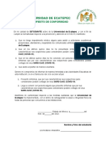 CARTA MANIFIESTO DE CONFORMIDAD WORD