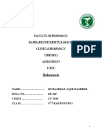 Babesiosis: Faculty OF Pharmacy Hamdard University Karachi Clinicalpharmacy (Theory) Assignment Topic