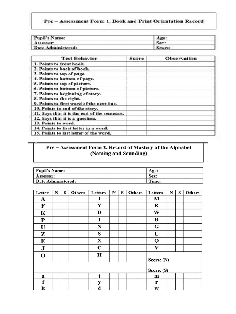 Assessment EIR Form | PDF