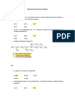 PREGUNTAS DEL AREA DE QUÍMICA