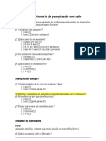 Questionário automóvel