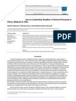 Sailesh, S., Hechuan, S & Sathiamoorthy. K. (2012) - A Comparative Analysis On Leadership