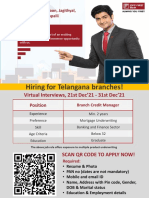 Hiring For Telangana Branches!: Virtual Interviews, 21st Dec'21 - 31st Dec'21