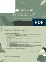 Agricultural Technician CV by Slidesgo