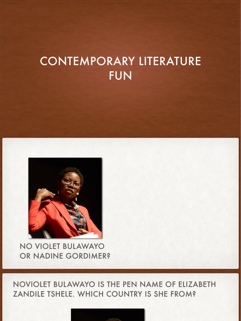 Contemporary Lit Pdf Novels