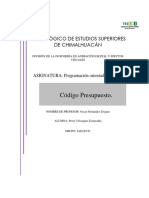 Código Presupuesto