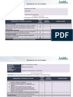 Evaluación actividades negociación