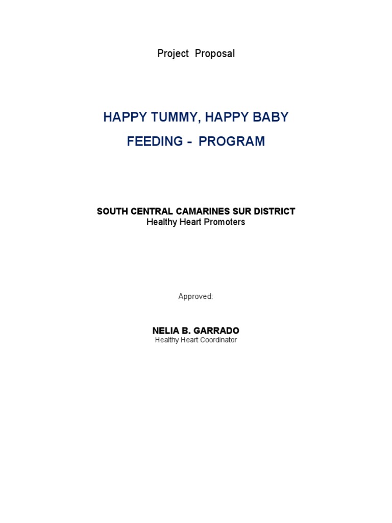 Community Nutrition Feeding Program Proposal | PDF | Malnutrition ...