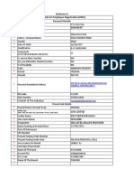 Proforma II Template For Employee Registration (HRIS) Personal Details