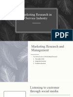Marketing Research in Service Industry