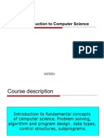 CS161: Introduction To Computer Science