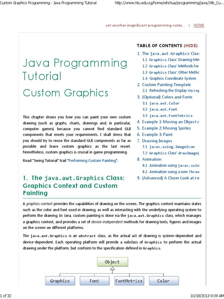 Custom Graphics Programming - Java Programming Tutorial | PDF ...