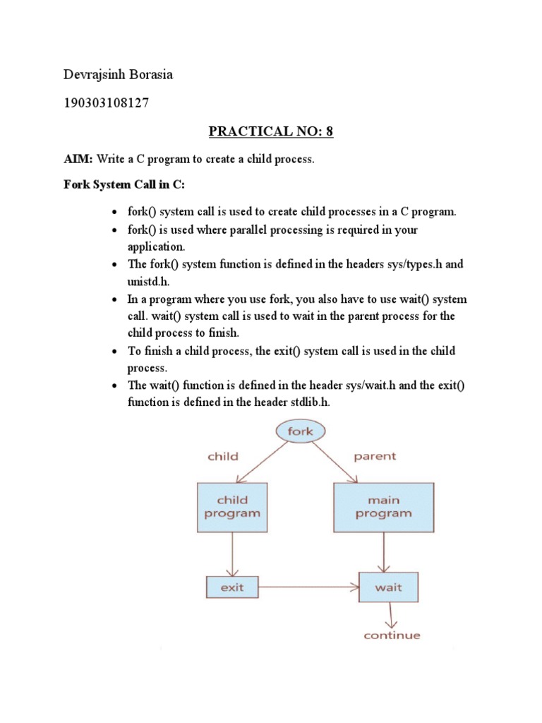 C Program for Creating Child Process | PDF | Teaching Methods ...