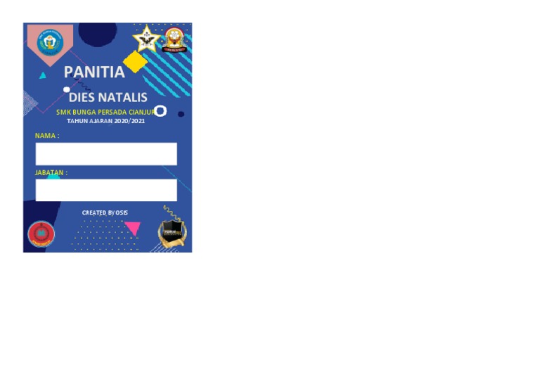 Formulir Panitia Dies Natalis | PDF