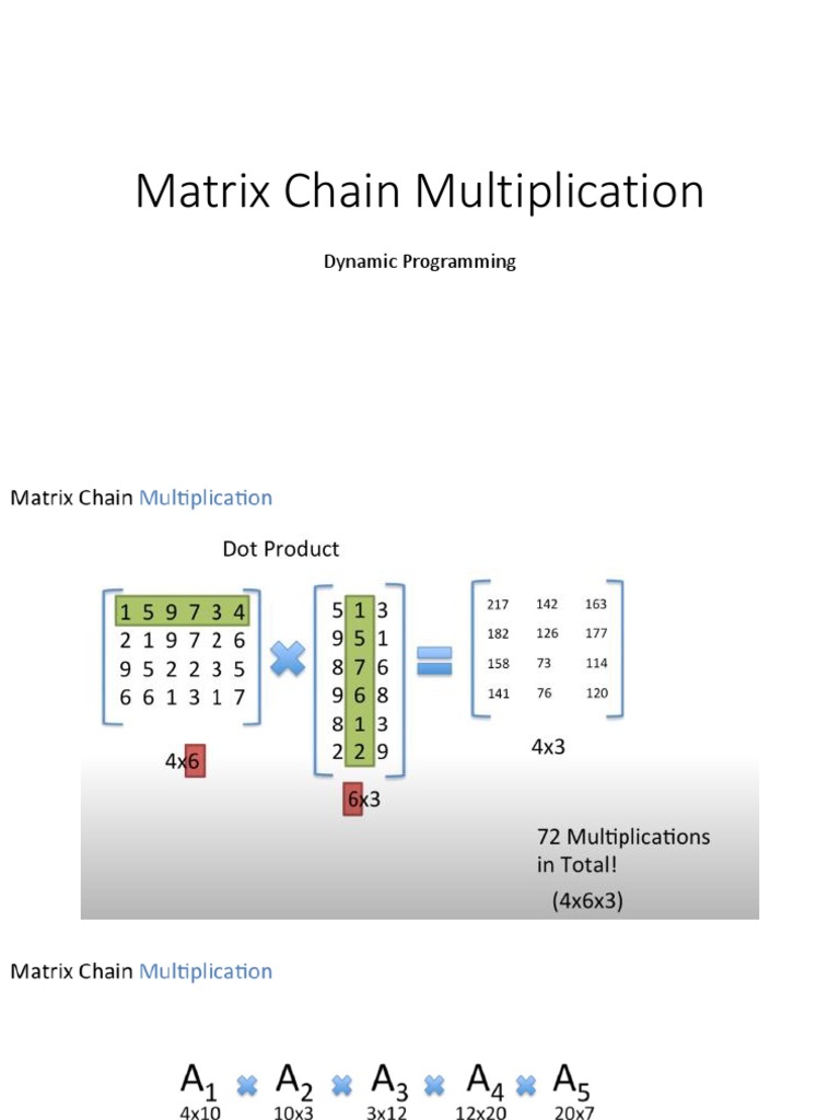 Matrix chain multiplication pdf