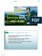 Biodiversity, Status, Services & Conservation: Module 4 - Learning Outcomes
