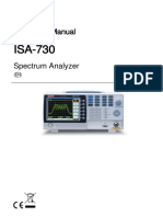 ISA-730 Spectrum Analyzer Instruction Manual