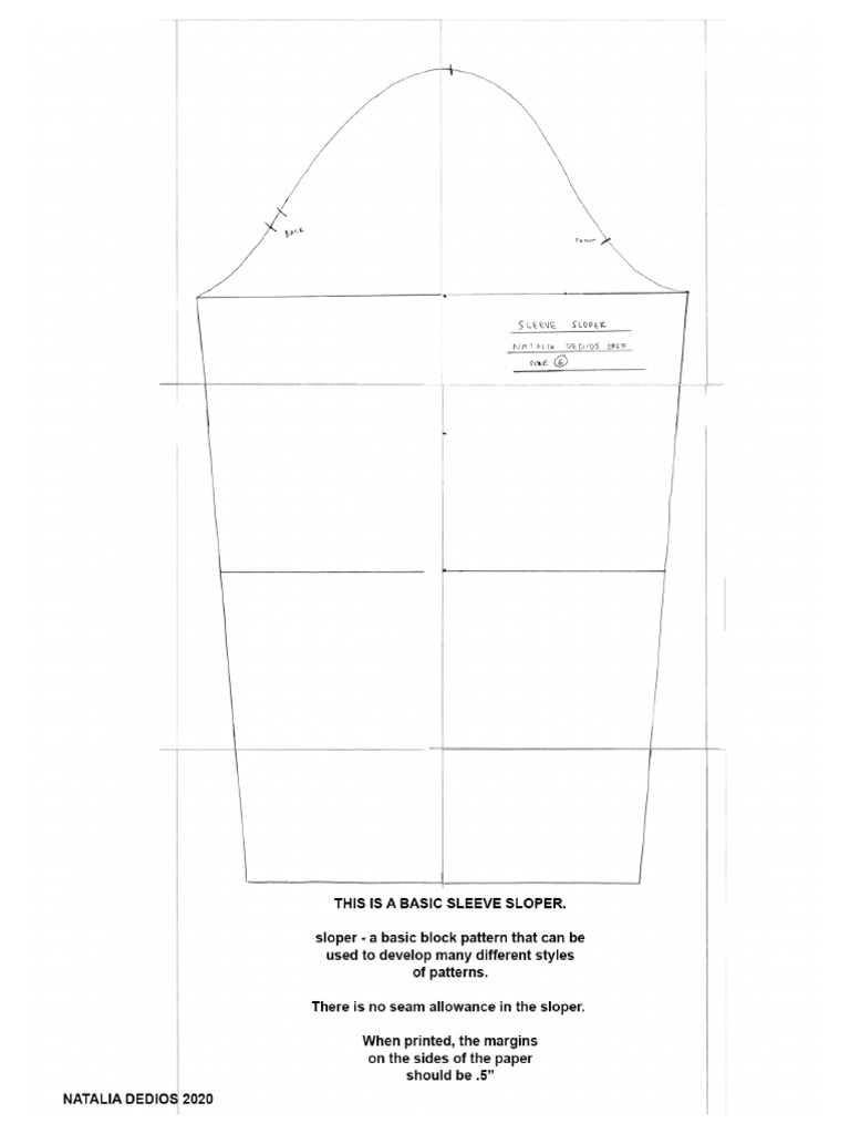 Basic Sleeve Sloper Printable | PDF