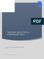 Writing Analytical Exposition Text: English