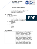 Abogado - Lesson Plan in Chemical Equilibrium