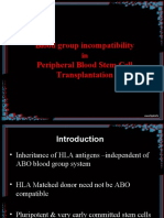 Peripheral Stem Cell Transplant With Blood Group Incompatibility-How To Manage