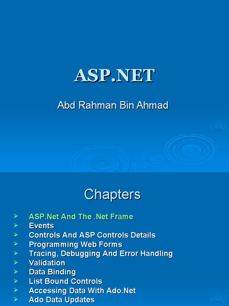 ASP.NET Overview and Features Guide | PDF | Active Server Pages ...