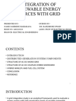 RENEWABLE ENERGY INTEGRATION WITH GRID