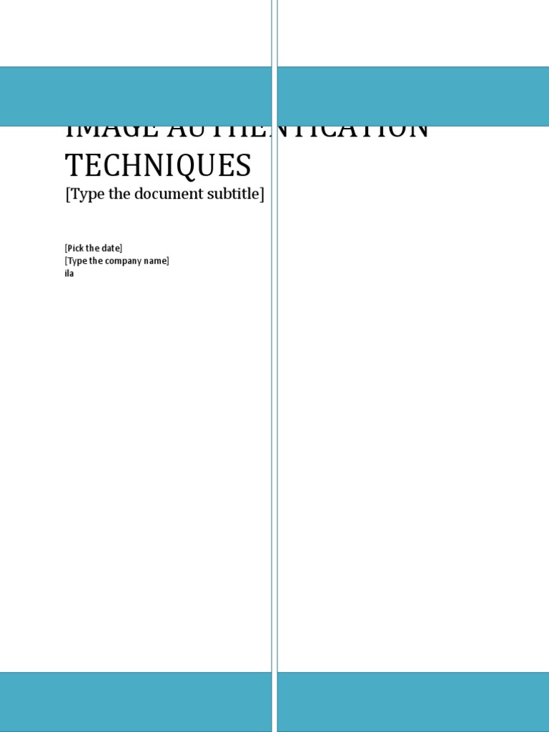 Image Authentication Techniques Seminar Report | PDF | Key ...