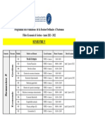 Plannings Des Évaluations S5 Economie & Gestion (Automne 21-22)