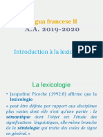 Introduction À La Lexicologie