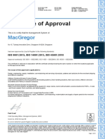Certificate of Approval: Macgregor