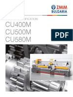 CU400M CU500M CU580M: Machine Specification