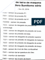 Códigos de falha e sensores de escavadeira Sumitomo