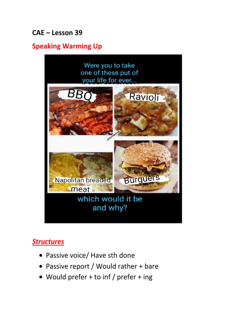 CAE - Lesson 39 | PDF