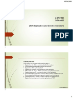 DNA Replication and Genetic Variations