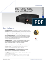 Pro EX9240 Projector Specification Sheet CPD-60122R4 PDF