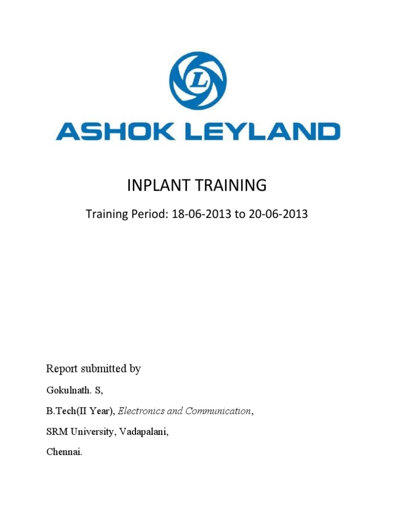INPLANT TRAINING FOR MECHANICAL ENGINEERING STUDENTS visual data 2