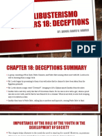 El Filibusterismo Chapters 18: Deceptions: By: Daniel David V. Harris