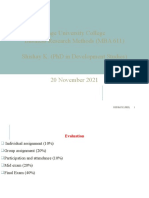 Gage University College Business Research Methods (Mba 611) Shishay K. (PHD in Development Studies) 20 November 2021