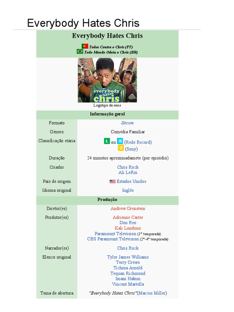 Todo Mundo Odeia o Vacilão Do Chris | PDF | Entretenimento (geral) | Lazer, image size:768x1024