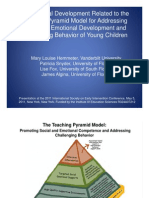 Professional Development Related To The Teaching Pyramid Model For Addressing The Social Emotional Development and Challenging Behavior of Young Children