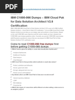 IBM C1000-066 Dumps - IBM Cloud Pak For Data Solution Architect V2.5 Certification